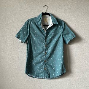 Hukilau Clothing Co Mermaid Print Hawaiian Shirt Size Small